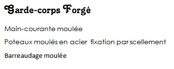 Garde corps forgé